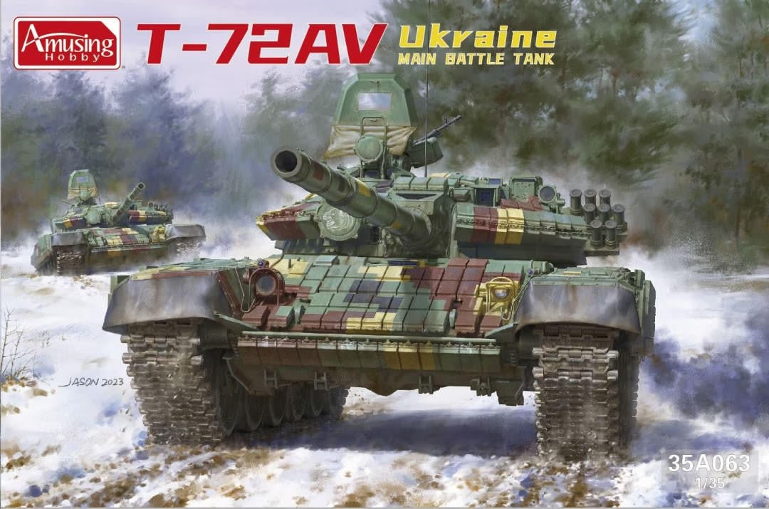 1/35 Amusing Hobby Ukraine T-72AV MBT Plastic Model Kit - Battle Born Hobby