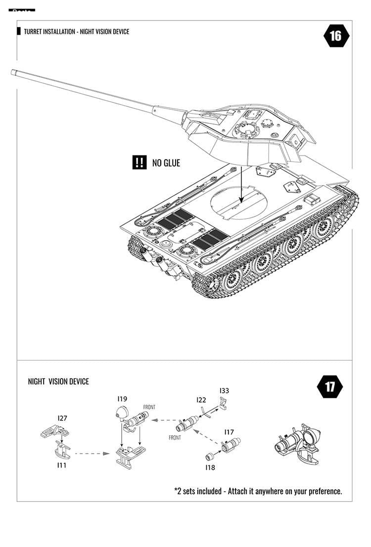1/35 Fist of War WWII German E60 ausf.D 12.8cm tank with side armor late type - Battle Born Hobby