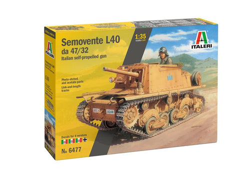 1:35 Italeri Semovente L40 da 47/32 Italian Armored Vehicle Model Kit - Battle Born Hobby
