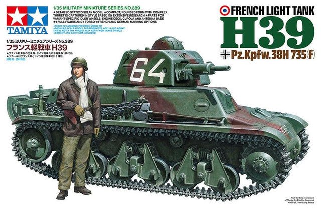 1/35 Tamiya French Light Tank H39 Pz.Kpfw.38H 735(f) Plastic Model Kit - Battle Born Hobby