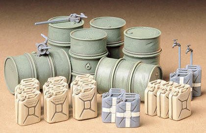 1/35 Tamiya German Fuel Drum Set Plastic Model Kit - Battle Born Hobby