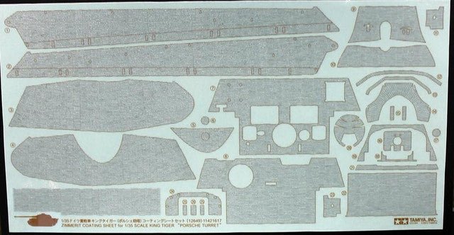 1/35 Tamiya King Tiger Porsche Turret Zimmerit Coating Sheet - Battle Born Hobby