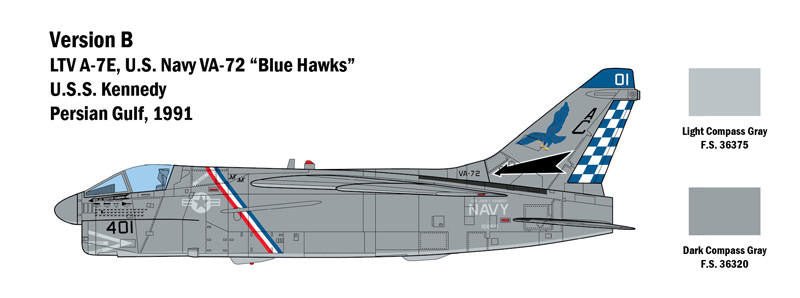 1/48 Italeri A7E Corsair II Attack Aircraft - Battle Born Hobby