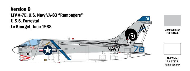 1/48 Italeri A7E Corsair II Attack Aircraft - Battle Born Hobby