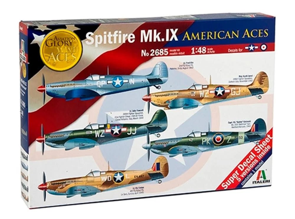 1/48 Italeri Spitfire Mk.IX “American Aces” (Discontinued) - Battle Born Hobby