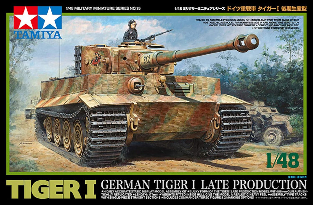 1/48 Tamiya German Tiger I Late Plastic Model Kit - Battle Born Hobby