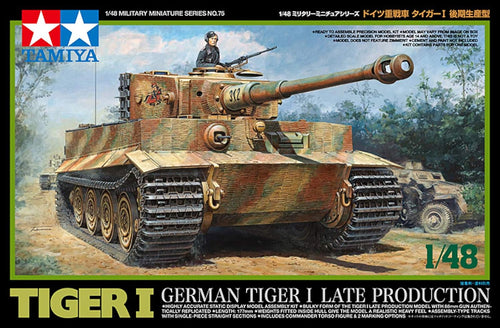 1/48 Tamiya German Tiger I Late Plastic Model Kit - Battle Born Hobby