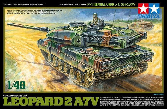 1/48 Tamiya Leopard 2 A7V Plastic Model Kit - Battle Born Hobby