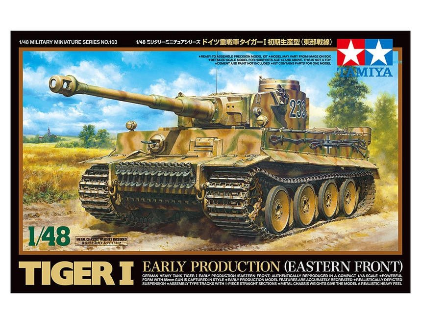 1/48 Tamiya Tiger I Tank Early Production Eastern Front Plastic Model Kit - Battle Born Hobby