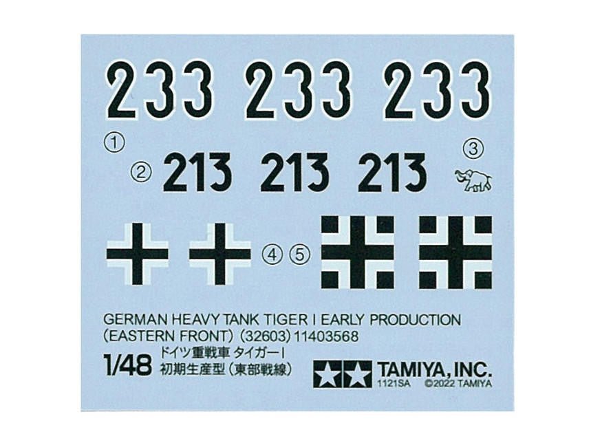 1/48 Tamiya Tiger I Tank Early Production Eastern Front Plastic Model Kit - Battle Born Hobby