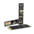 AK Interactive AK10044 Dirt & Marks Weathering Pencil Set with five colors for scale model weathering.