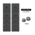Liang Model 0442C Model Nuts & Bolts C 1.2–2.0mm showing 270 3D-printed round-head rivets and hexagonal bolts in five sizes from 1.2mm to 2.0mm.