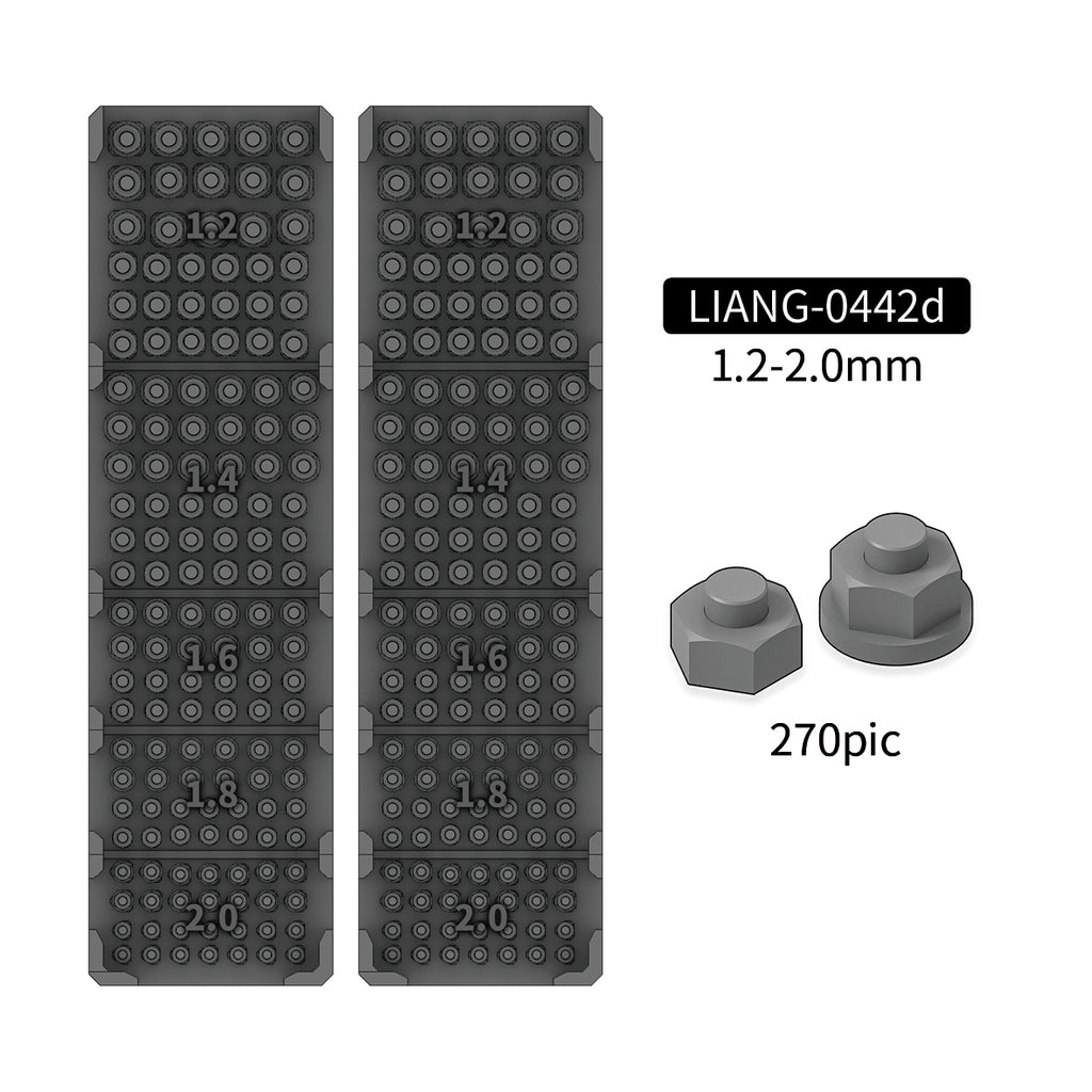 Liang Model Nuts & Bolts D 1.2–2.0mm – 0442D - Battle Born Hobby -