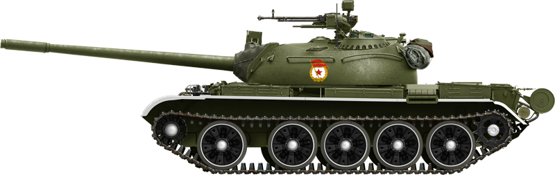 Marking option for the MiniArt 1:35 T-54B Early Production Interior Kit featuring a Soviet Army T-54B in standard green camouflage