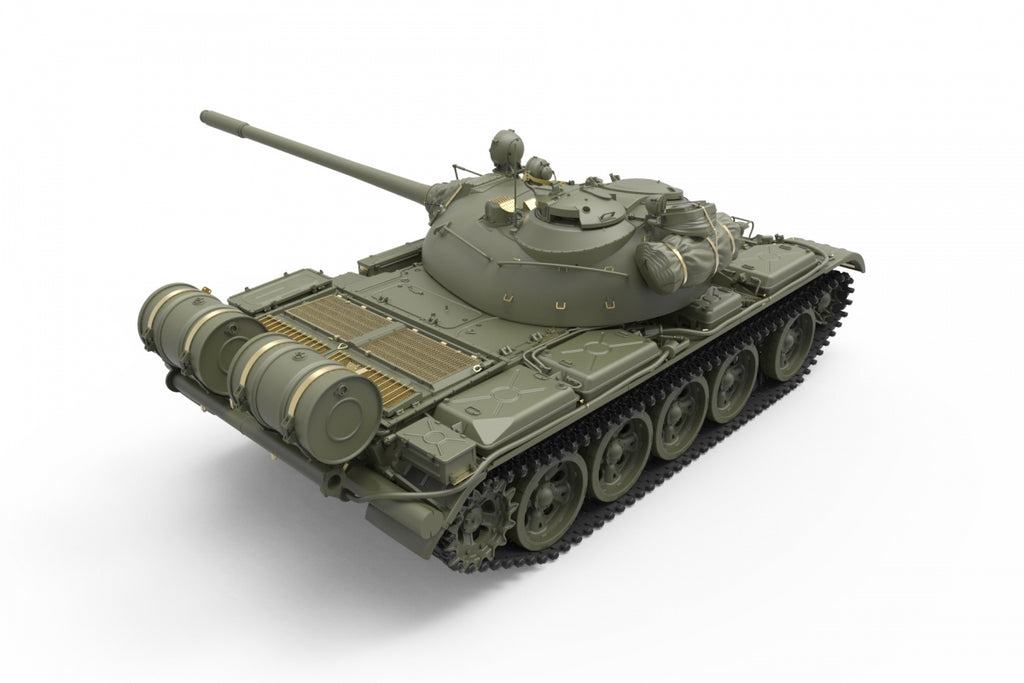 Completed MiniArt 1:35 T-55A Late Mod. 1965 model shown from a rear-left angle