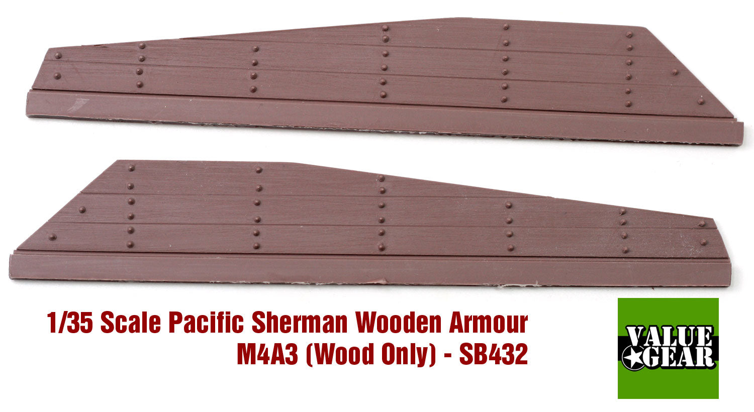 Value Gear 1/35 Pacific Sherman M4A3 wooden armor resin upgrade panels for scale model kits