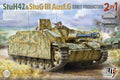 Model kit of StuH42 & StuG III Ausf.G early production with Blitz branding.