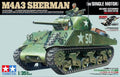 Tamiya 1:35 U.S. Medium Tank M4A3 Sherman with Single Motor Plastic Model Kit