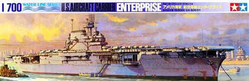 Tamiya 1:700 scale model kit box art for the U.S.