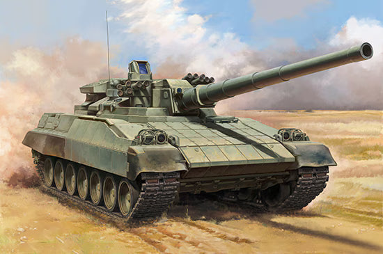 Trumpeter 1/35 Russian Object 477 XM2 09533 plastic model kit featuring the experimental Soviet armored vehicle.