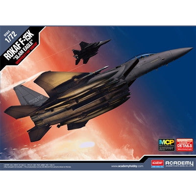 Academy 12554 1/72 ROKAF F-15K Slam Eagle MCP model kit box showing two Korean F-15K jets in flight.
