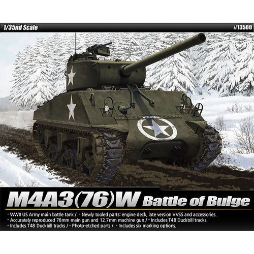 Academy 1/35 M4A3 (76)W Sherman "Battle of the Bulge" – 13500 - Battle Born Hobby