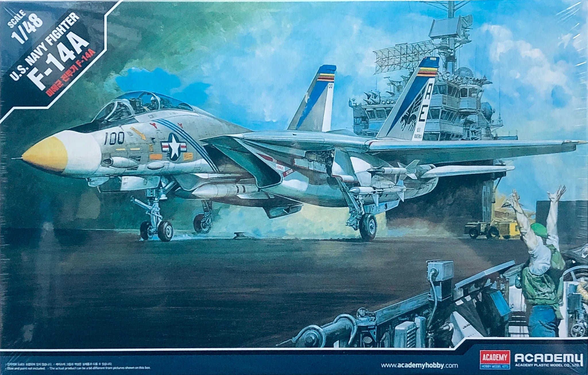 Academy 1/48 F-14A Tomcat USN Fighter Plastic Model Kit - Battle Born Hobby