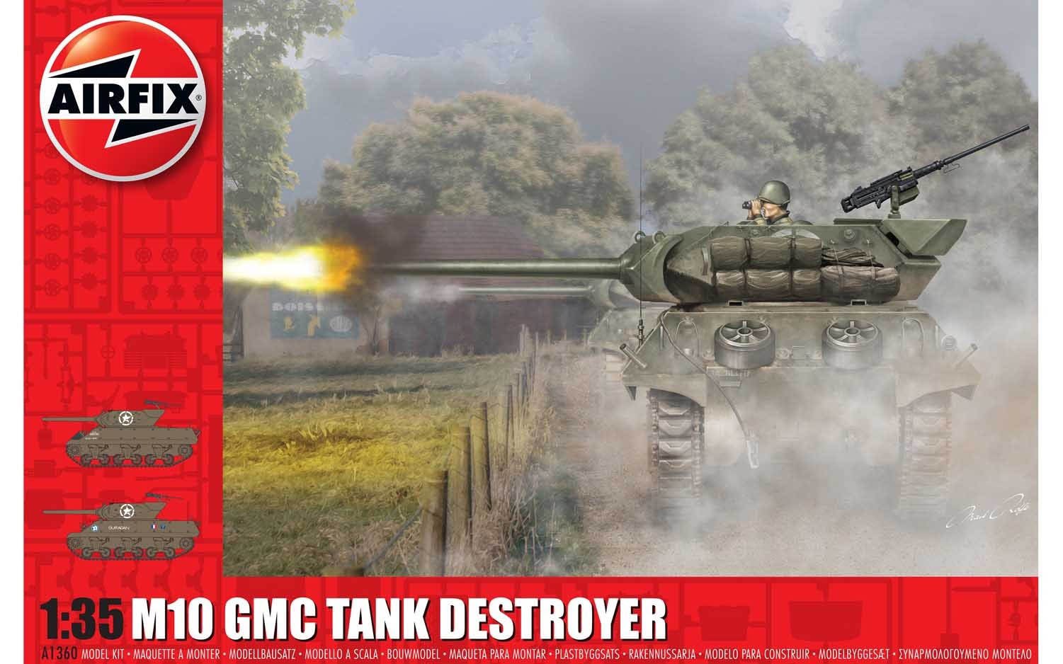 Airfix 1/35 M10 GMC Tank Destroyer Plastic Model Kit - Battle Born Hobby