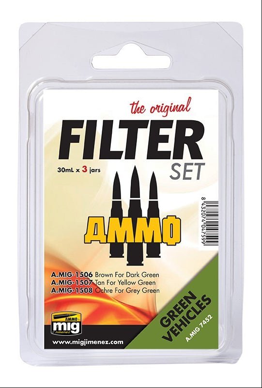 AMMO by Mig 7452 Filter Set for green Vehicles - Battle Born Hobby