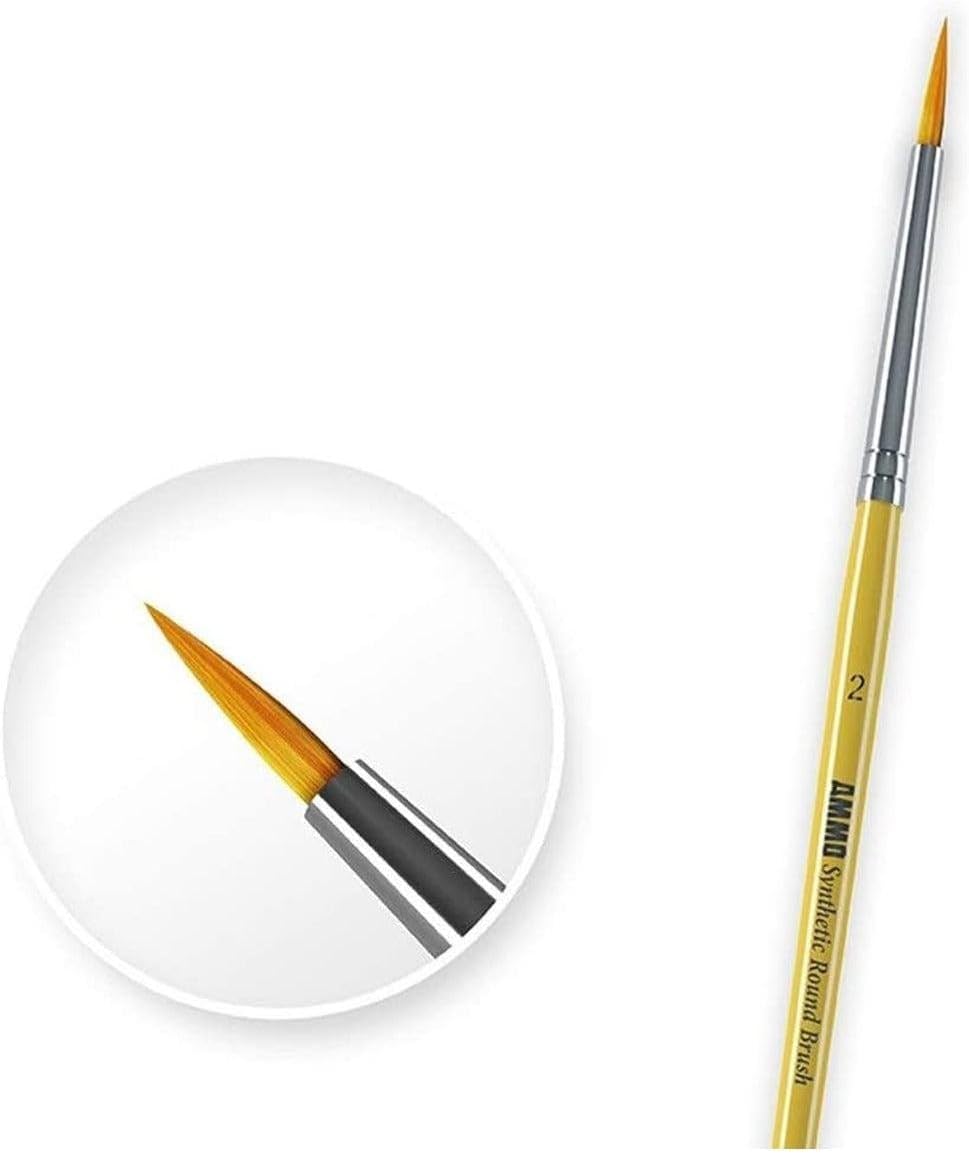 AMMO by Mig AMM7602 Starter Brush Set size 0/6 synthetic brush detail