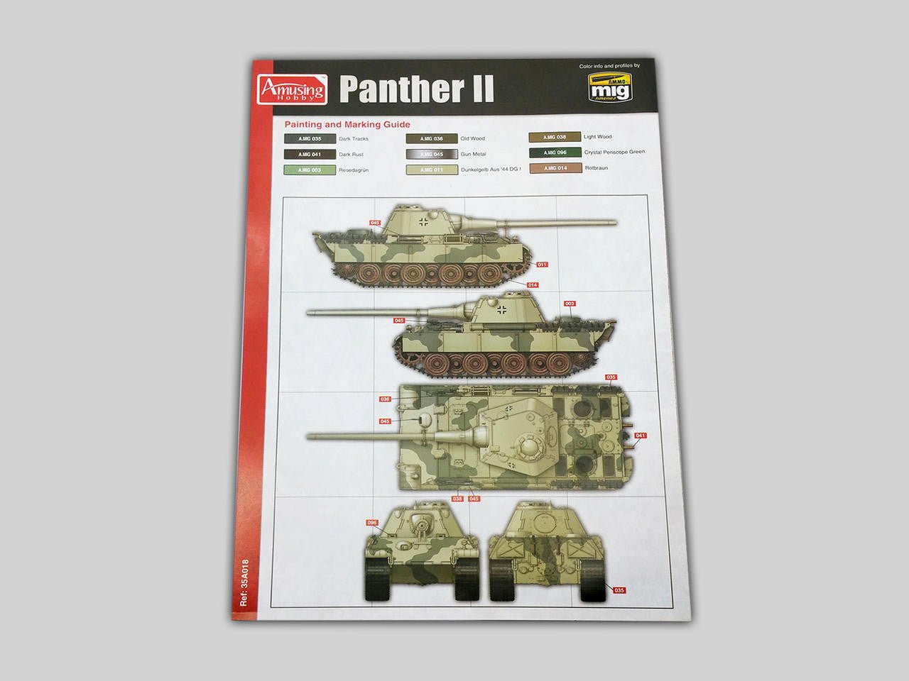 Amusing Hobby 1:35 Pz.Kpfw. Panther II Plastic Model Kit - Battle Born Hobby