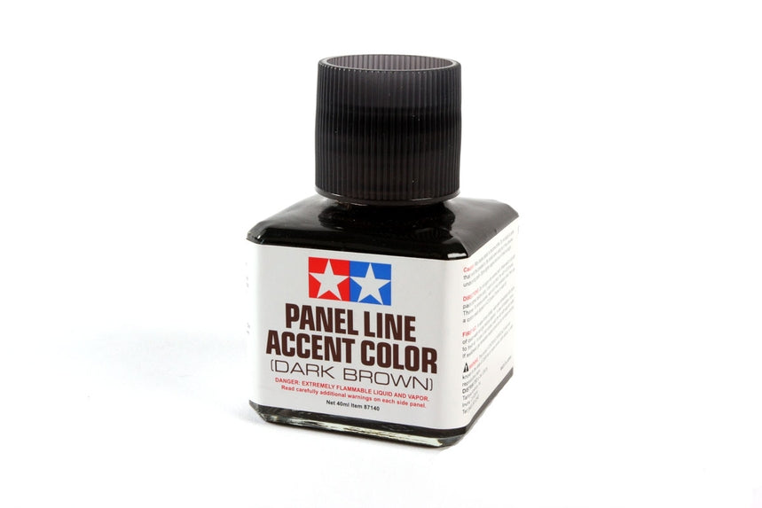 Tamiya Dark Brown Panel Line Accent Color (40ml Bottle)
