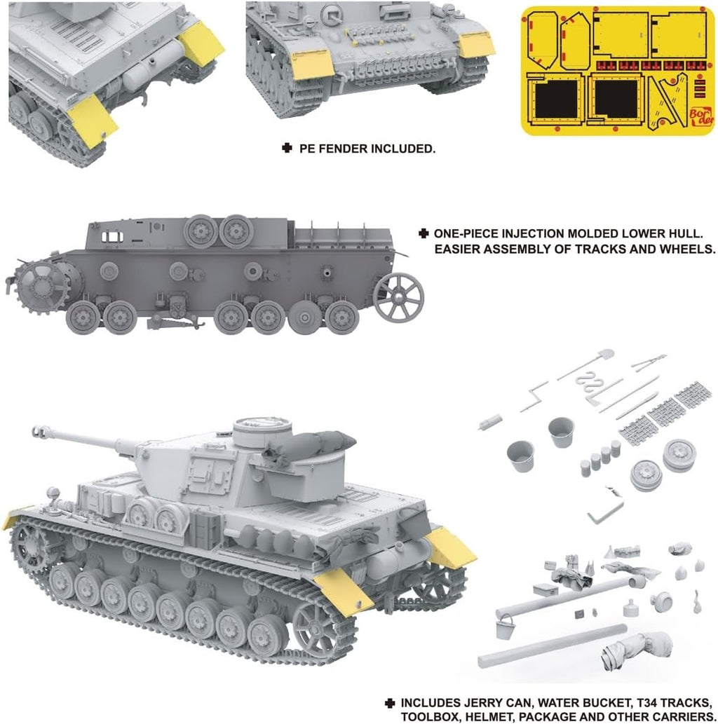 Border Model 1:35 Panzer Pz.Kpfw. IV Ausf. G Mid Production Kharkov 1943 Plastic Model Kit - Battle Born Hobby