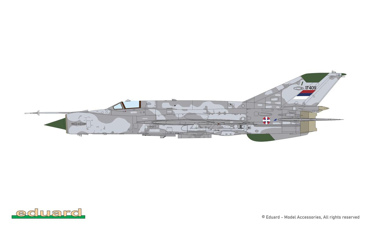 Model of a camouflage fighter jet with visible branding on a white background