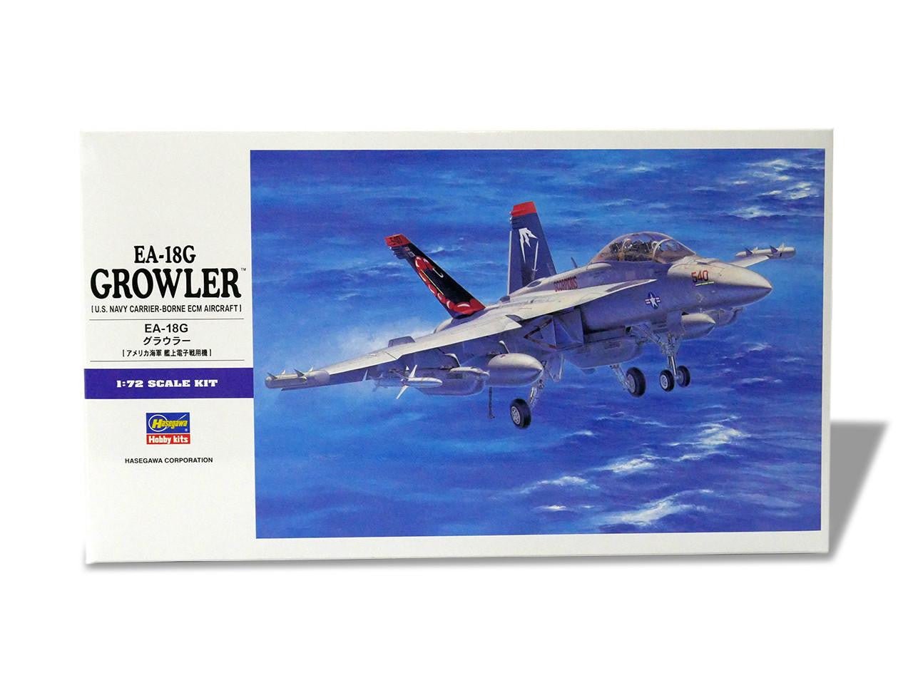 Hasegawa 1/72 EA-18G Growler Plastic Model Kit - Battle Born Hobby