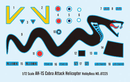 1/72 Hobby Boss AH-1S Cobra Attack Helicopter Plastic Model Kit