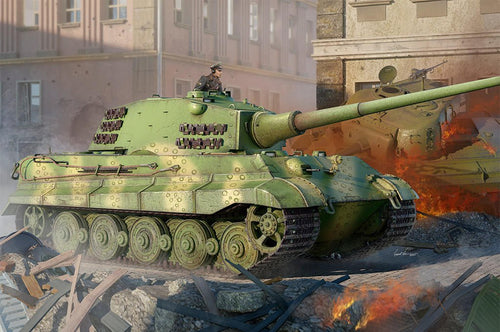 Hobby Boss 1/35 Pz.Kpfw. VI Sd.Kfz. 182 Tiger II (Henschel 105mm) Plastic Model Kit - Battle Born Hobby