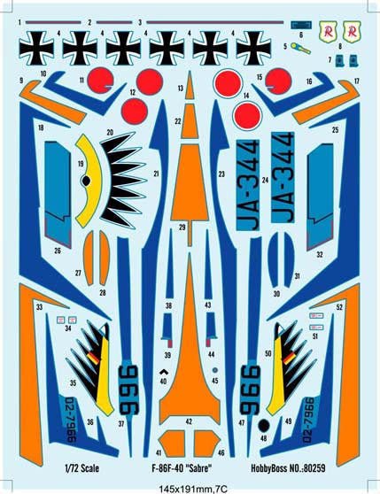 Hobby Boss 1/72 F-86F-40 Sabre Easy Assembly Plastic Model Kit - Battle Born Hobby