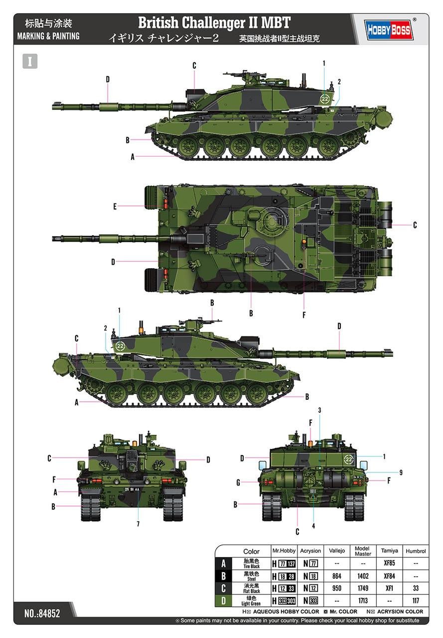 Hobby Boss British Challenger II MBT 1/48 Scale - Battle Born Hobby