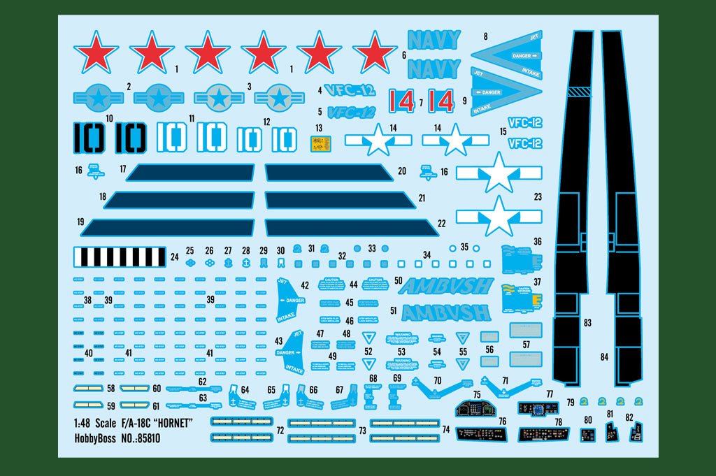 HobbyBoss 1/48 F/A-18C "Hornet" VFC-12 – 85810 - Battle Born Hobby