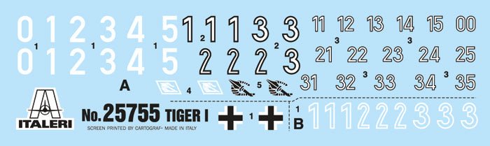 Italeri 1/56 Tiger I Ausf. E WWII Tank Model Kit 25755 - Battle Born Hobby