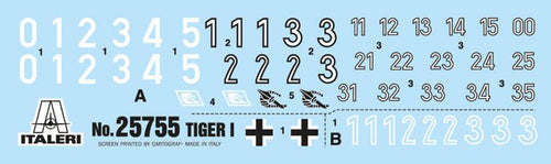 Italeri 1/56 Tiger I Ausf. E WWII Tank Model Kit 25755 - Battle Born Hobby