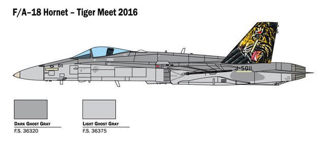 Italeri 1/72 F/A-18 Hornet Tiger Meet 2016 Special Color Aircraft Plastic Model Kit - Battle Born Hobby