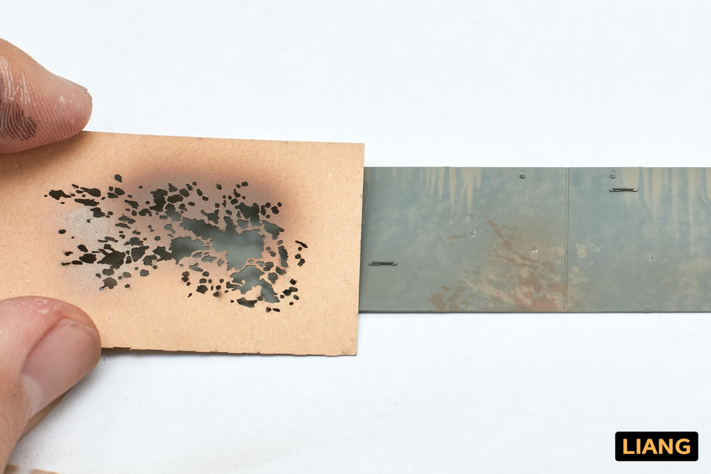 Liang Splashes Mud Effects Airbrush Stencils 0003 mud splash texture stencil for scale model weathering