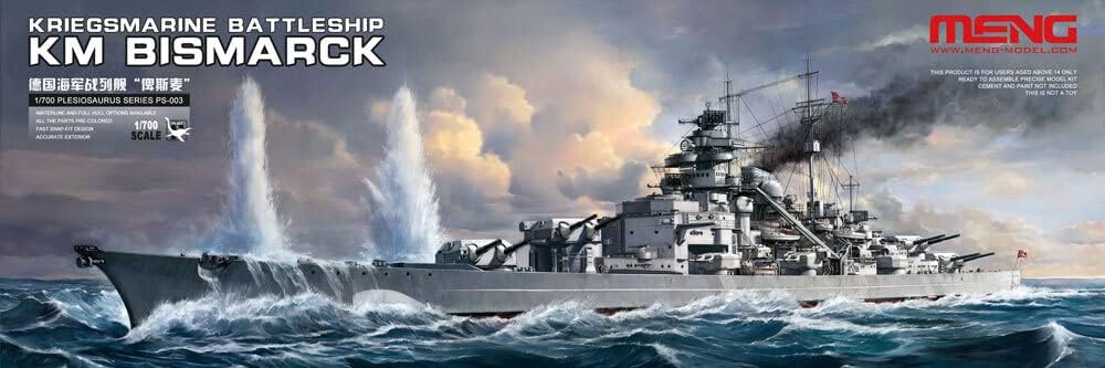1:700 Meng KM Bismarck German battleship model kit box art