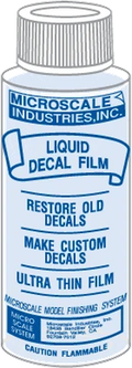 Microscale Liquid Decal Film bottle for restoring old decals and making custom decals