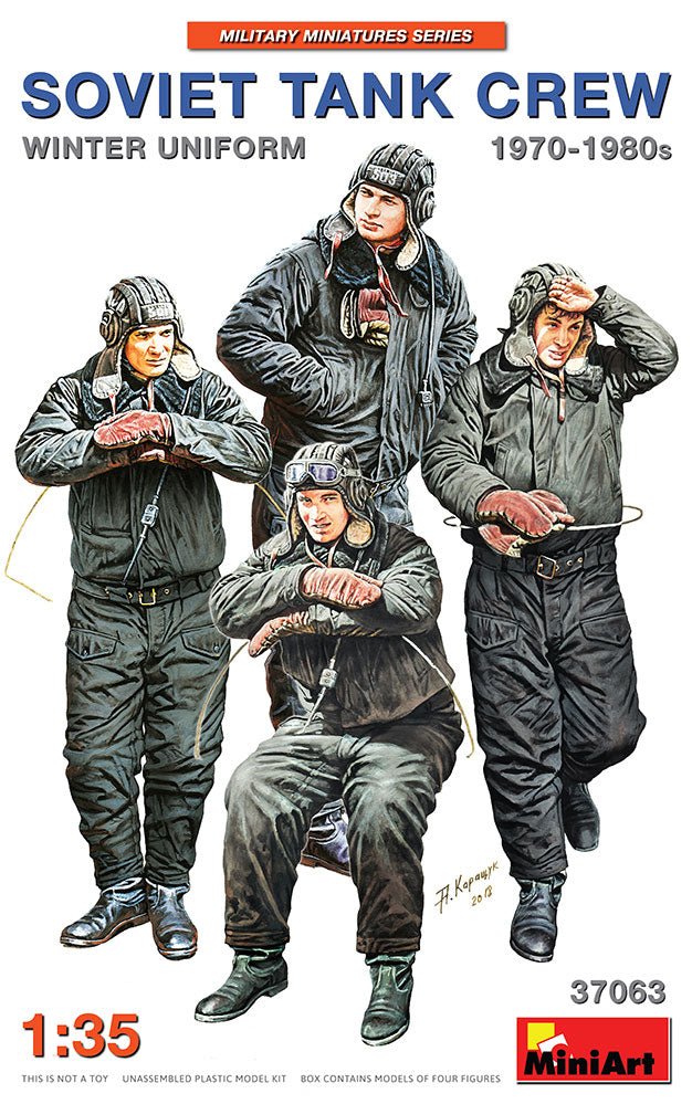 MiniArt 1:35 Soviet Tank Crew 1970–1980s Winter Uniform Figure Set - Battle Born Hobby