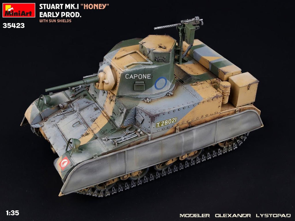 MiniArt 1:35 Stuart Mk.I Honey Early Production with Sun Shields Plastic Model Kit - Battle Born Hobby