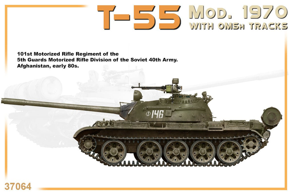 MiniArt 1:35 T-55 Mod. 1970 with OMSH Tracks - Battle Born Hobby