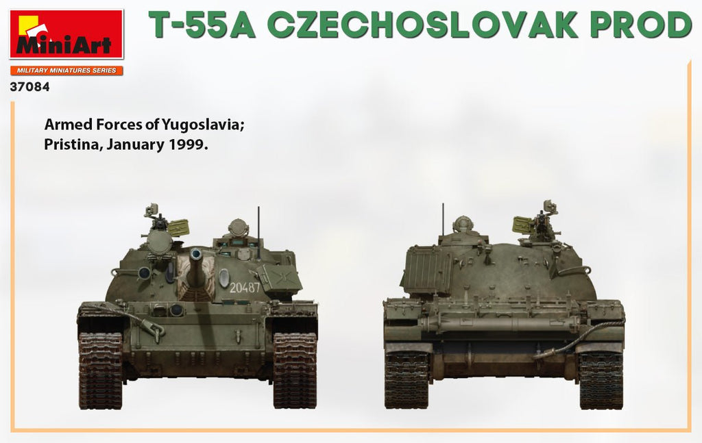 MiniArt 1:35 T-55A Czechoslovak Production Plastic Model Kit - Battle Born Hobby